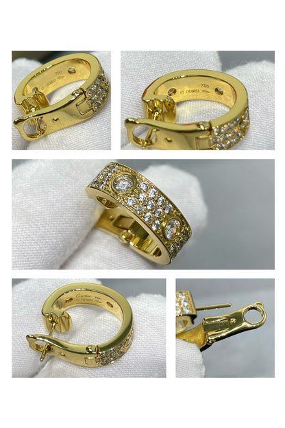 [Angela Jewellery]LOVE 5.5MM DIAMOND PAVED EARRINGS