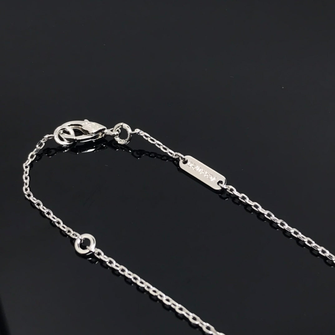 [Angela Jewellery]CLOVER PIETERSITE SILVER LONG NECKLACE