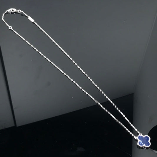 [Angela Jewellery]CLOVER PIETERSITE SILVER LONG NECKLACE