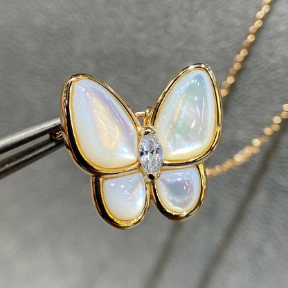 [Angela Jewellery]BUTTERFLY MOP DIAMOND NECKLACE