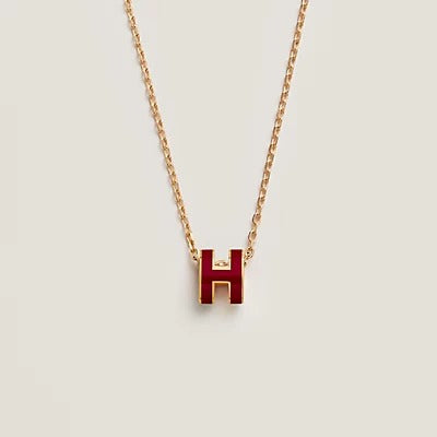 [Angela Jewellery]HM CLIC RED ENAMEL GOLD NECKLACE