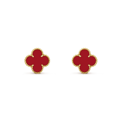 [Angela Jewellery]CLOVER MINI 9.5MM CARNELIAN EARRINGS