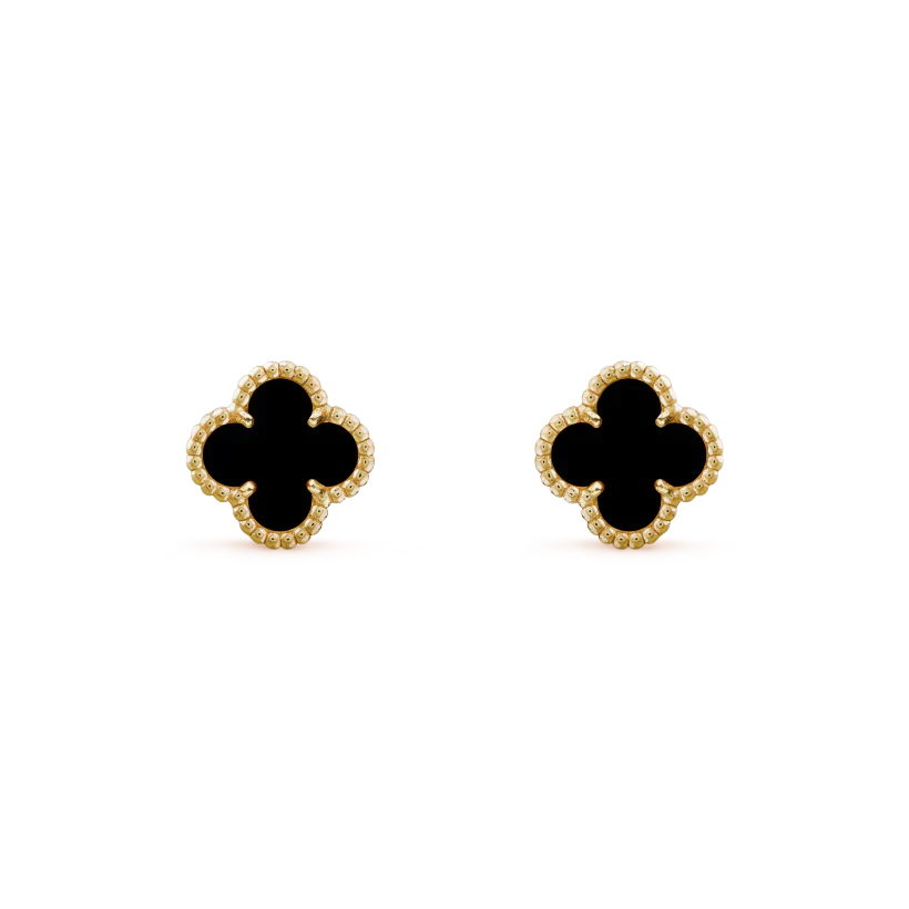 [Angela Jewellery]CLOVER MINI 9.5MM BLACK MOP EARRINGS