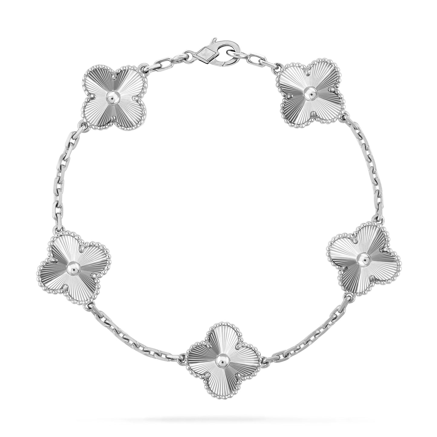 [Angela Jewellery]CLOVER SILVER 5 MOTIFS BRACELET