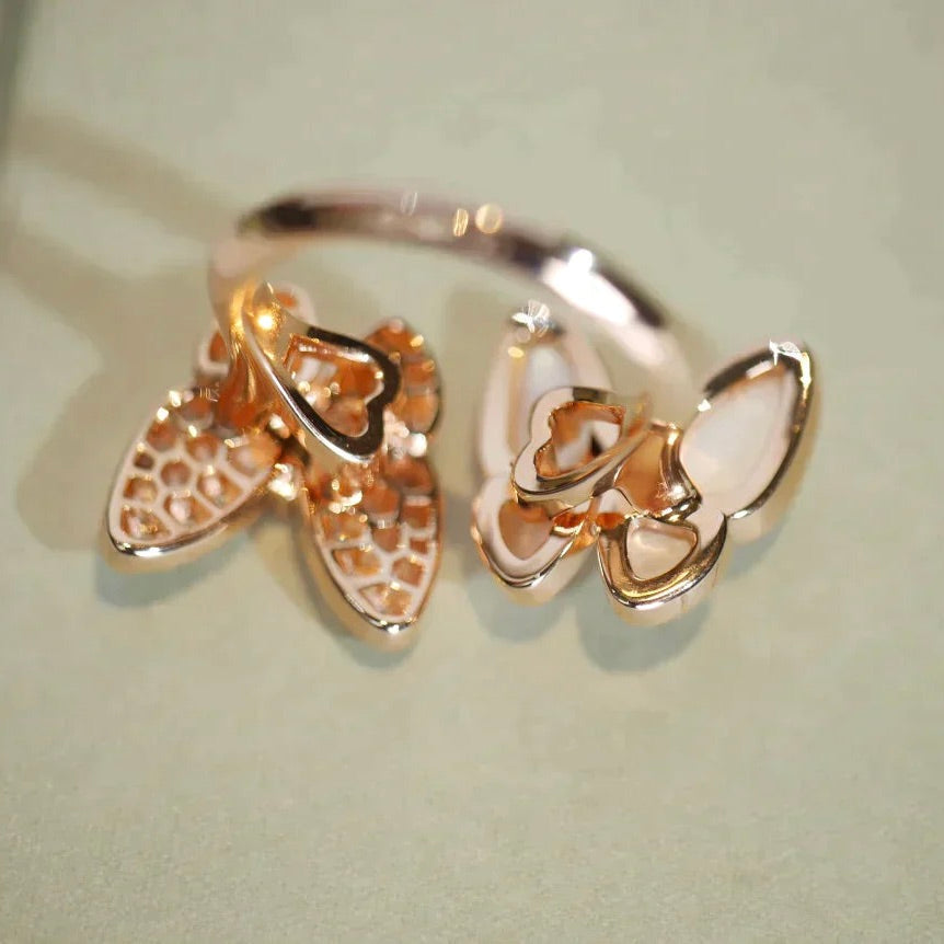 [Angela Jewellery]TWIN BUTTERFLY DIAMOND MOP RING