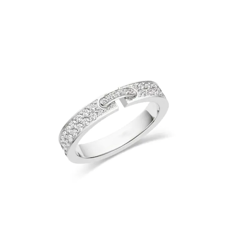 [Angela Jewellery]ALLIANCE LIENS VIDENCE PAVED DIAMOND 4MM RING