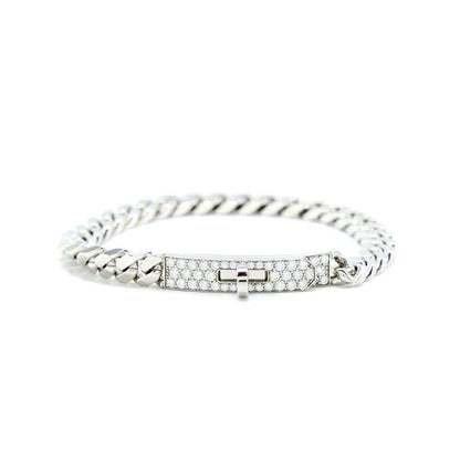 [Angela Jewellery]KELLY CHAIN SILVER DIAMOND BRACELET