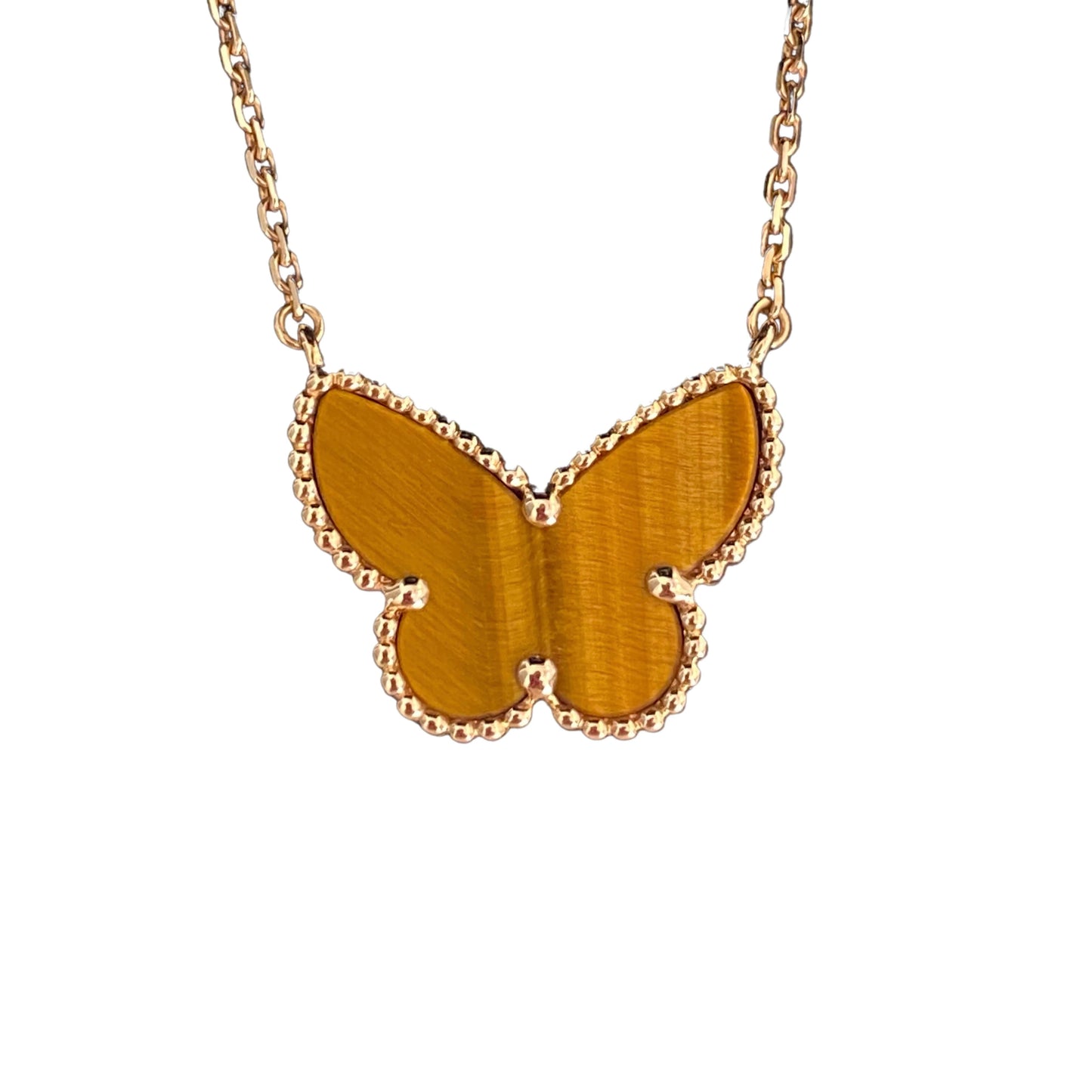 [Angela Jewellery] TIGER__ EYE BUTTERFLY NECKLACE