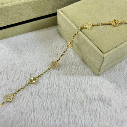 [Angela Jewellery]CLOVER 6 MOTIF DIAMOND LASER BRACELET