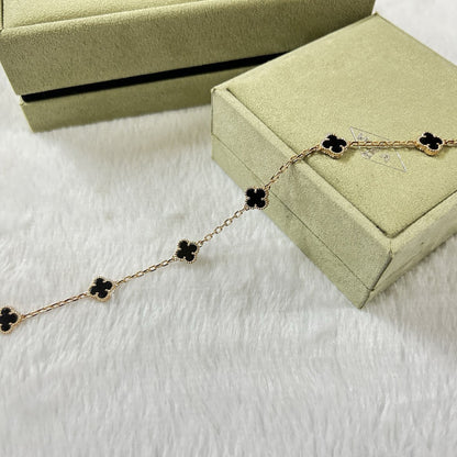 [Angela Jewellery]CLOVER 6 MOTIF  ONYXS BRACELET