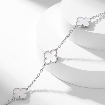 [Angela Jewellery]CLOVER 10 MOTIFS WHITE MOTHER OF PEARL NECKLACE