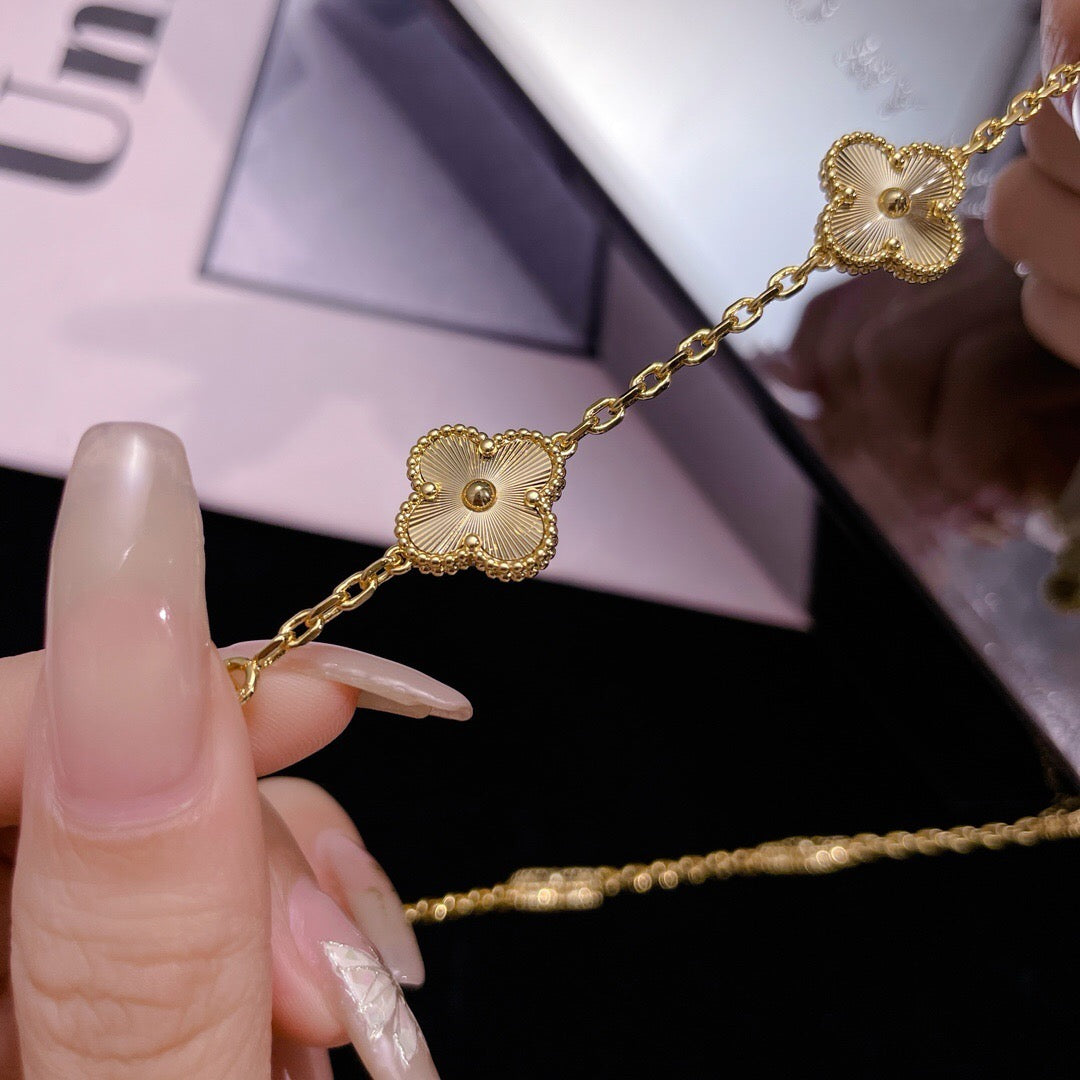 [Angela Jewellery]CLOVER 10 MOTIFS LASER NECKLACE