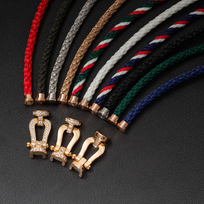 [Angela Jewellery]FORCE LARGE HORSESHOE FULL DIAMOND BRACELET ROSE GOLD