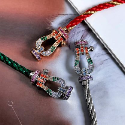 [Angela Jewellery]FORCE LARGE HORSESHOE  COLORED DIAMOND BRACELET ROSE GOLD