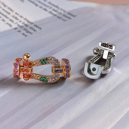 [Angela Jewellery]FORCE LARGE HORSESHOE  COLORED DIAMOND BRACELET ROSE GOLD