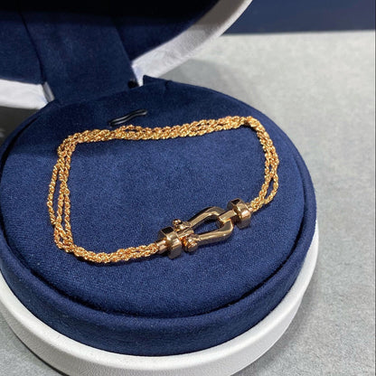 [Angela Jewellery]FORCE SMALL HORSESHOE  DIAMOND CHAIN ROPE BRACELET