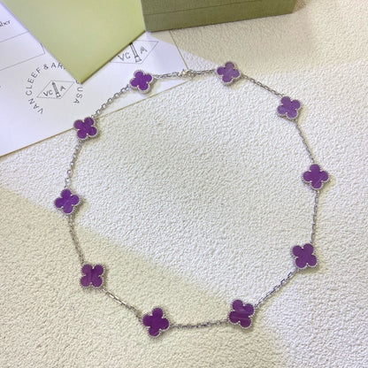 [Angela Jewellery]CLOVER 10 MOTIFS  PURPLE VIOLET  NECKLACE