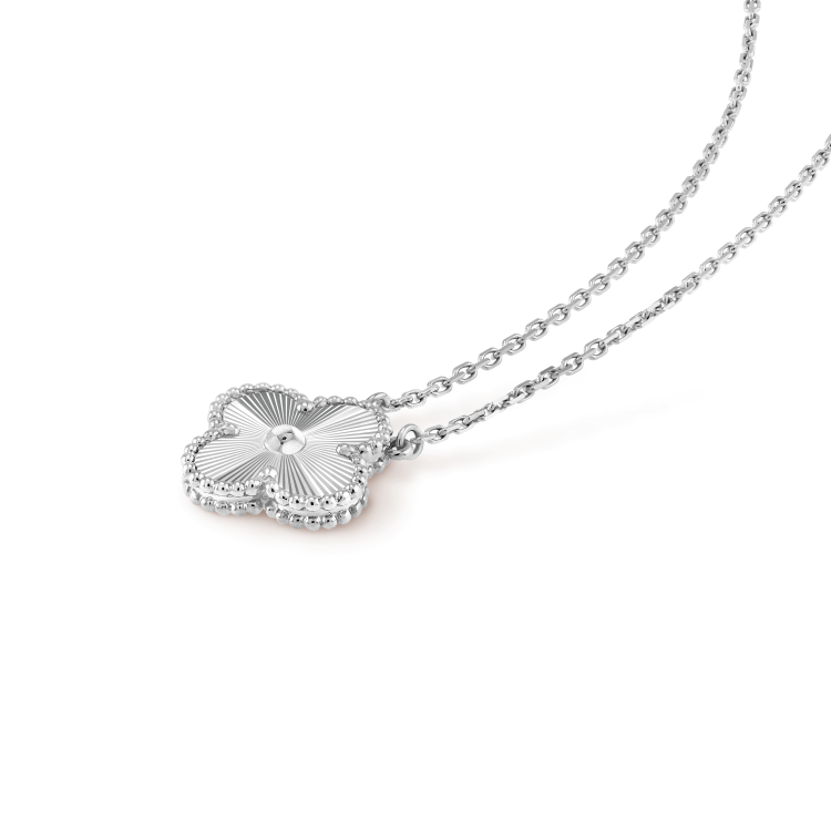 [Angela Jewellery]CLOVER 15MM LASER NECKLACE SILVER