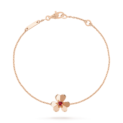 [Angela Jewellery]FRIVOLE GOLD FLOWER PINK MALACHITE BRACELET