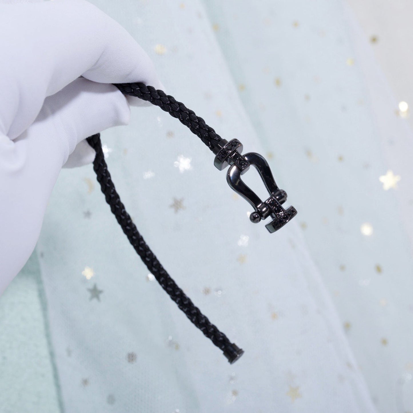 [Angela Jewellery]FORCE LARGE SERIES HORSESHOE BLACK SAMURAI BRACELET