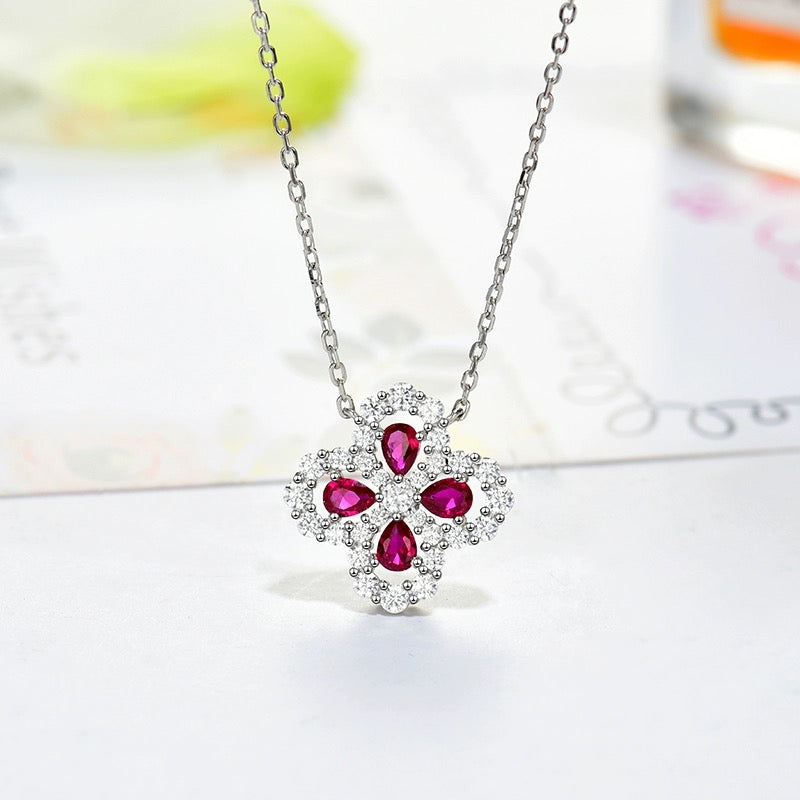 [Angela Jewellery]LOOP NECKLACE FULL MOTIF DIAMOND 16MM MULTIPLE COLORS
