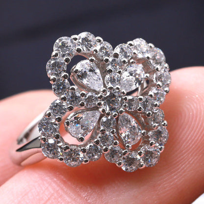 [Angela Jewellery]LOOP RING FULL MOTIF DIAMOND 16MM SILVE