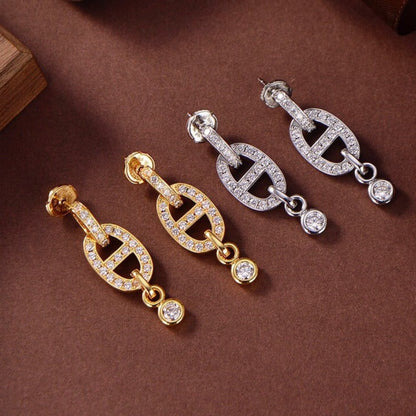 [Angela Jewellery]HM CHAINE DIAMOND EARRINGS