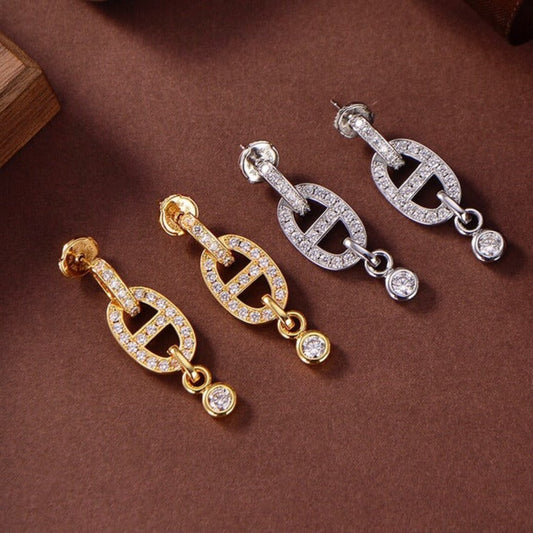 [Angela Jewellery]HM CHAINE DIAMOND EARRINGS