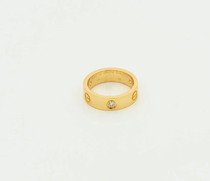 [Angela Jewellery]LOVE RING 5.5MM 3 DIAMONDS GOLD
