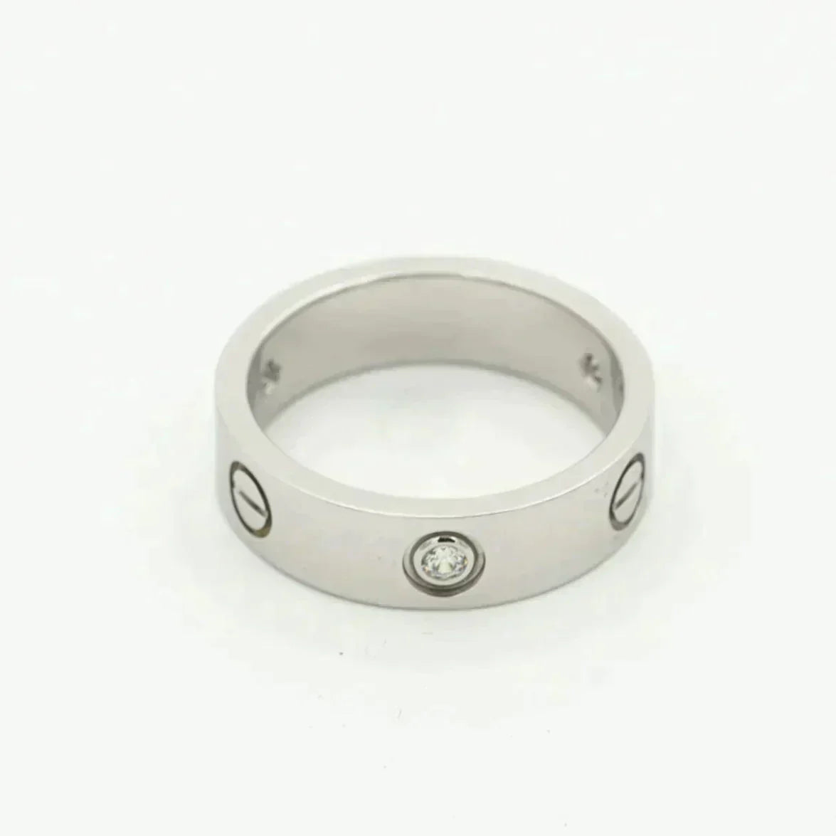 [Angela Jewellery]LOVE RING 5.5MM 3 DIAMONDS SILVER