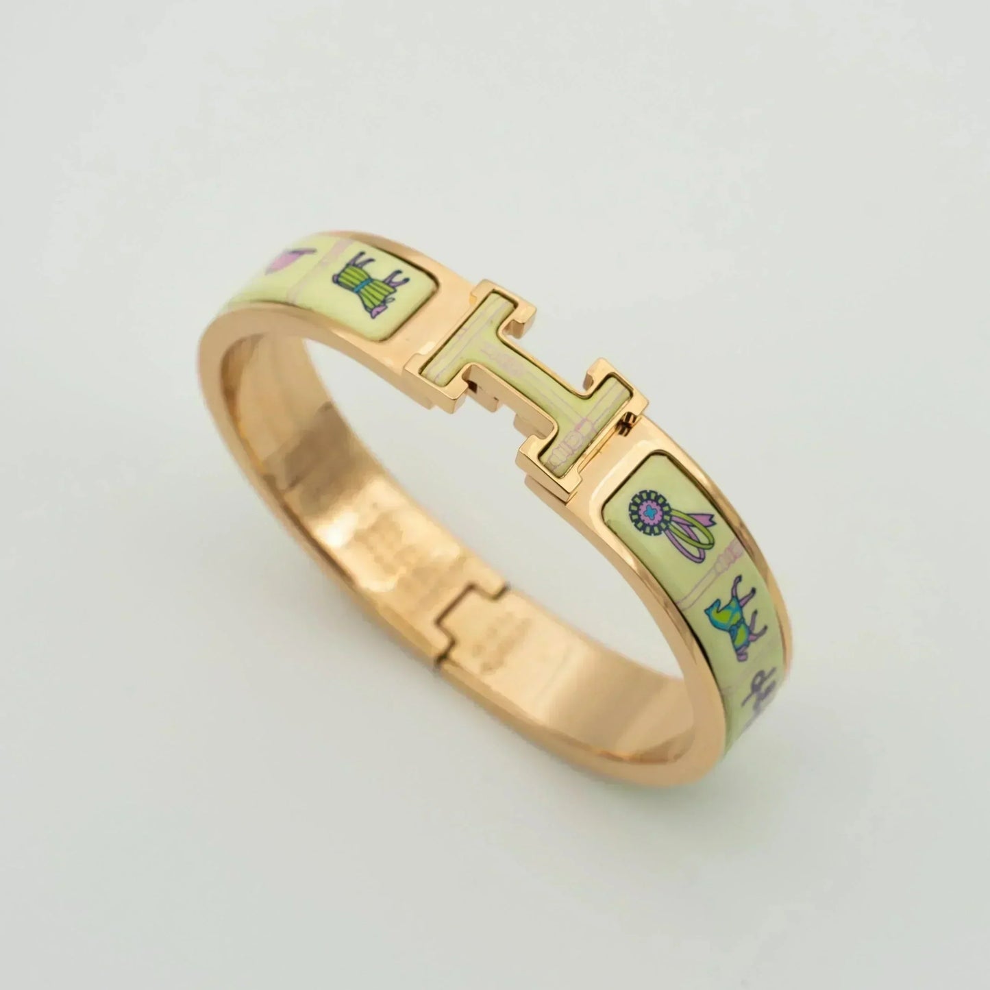 [Angela Jewellery]H PINK GOLD BRACELET CREAM CERAMIC