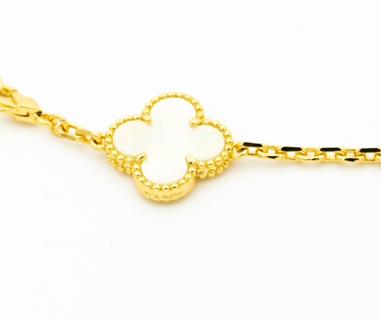 [Angela Jewellery]CLOVER BRACELET 5 MOTIFS ONYX MOP