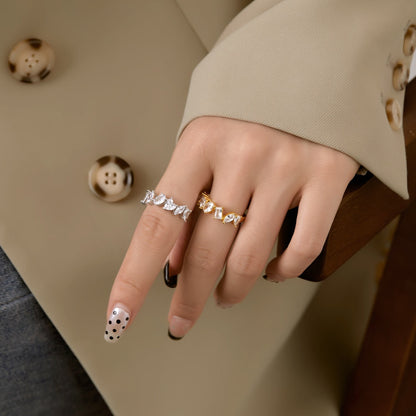 Angela Jewelry]Delicate Multi Cut Ring