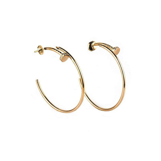 [Angela Jewellery]JUSTE EARRINGS GOLD DIAMONDS 1.8MM