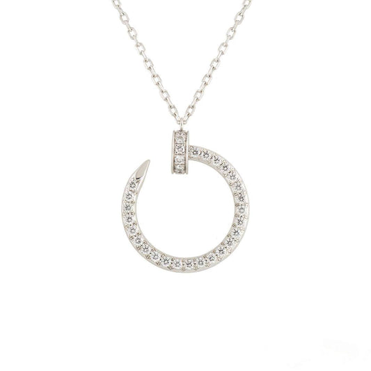 [Angela Jewellery]JUSTE NECKLACE SILVER DIAMONDS