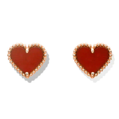 [Angela Jewellery]HEART CARNELIAN STUD EARRINGS