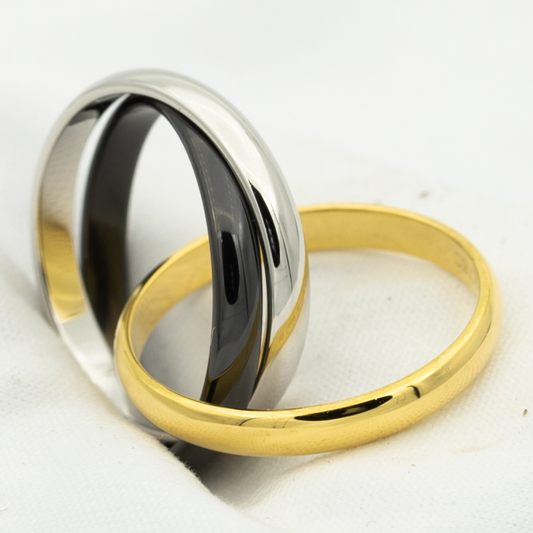 [Angela Jewellery]TRINITY RING BLACK GOLD SILVER