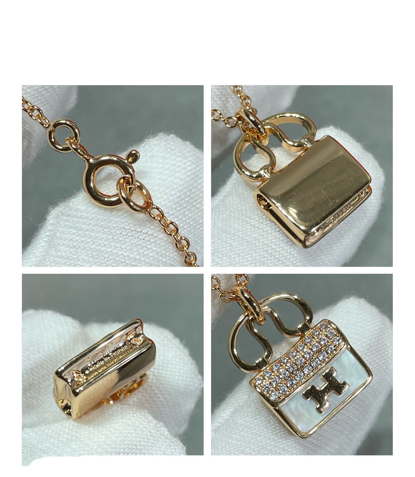 [Angela Jewellery]H CIRCE MOISSANITE PENDANT NECKLACE GOLD
