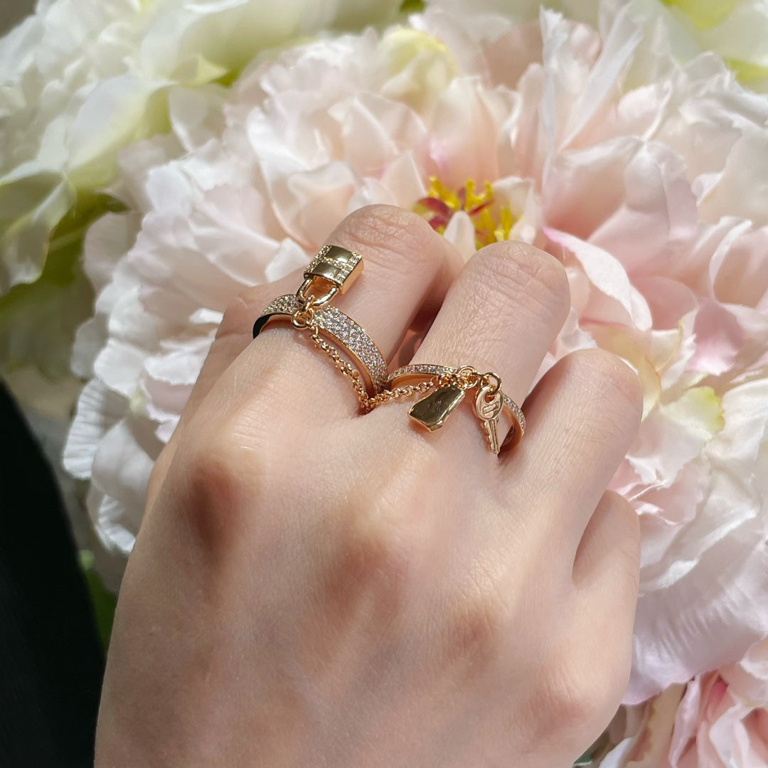 [Angela Jewellery]HM KELLY CLOCHETTE DOUBLE RING IN  WITH DIAMONDS
