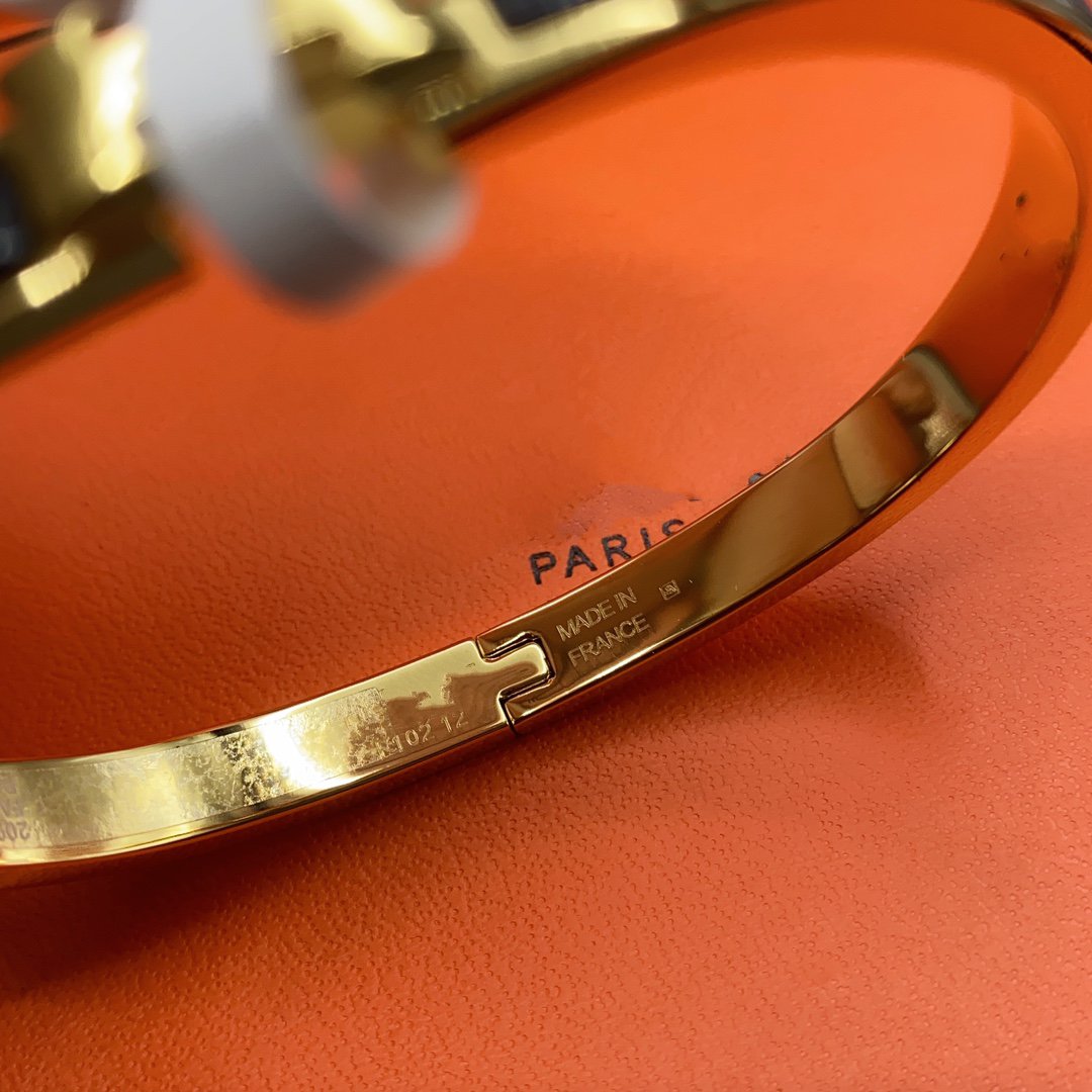 [Angela Jewellery]CLASSIC HM CLIC BLACK 8MM ENAMEL BRACELET