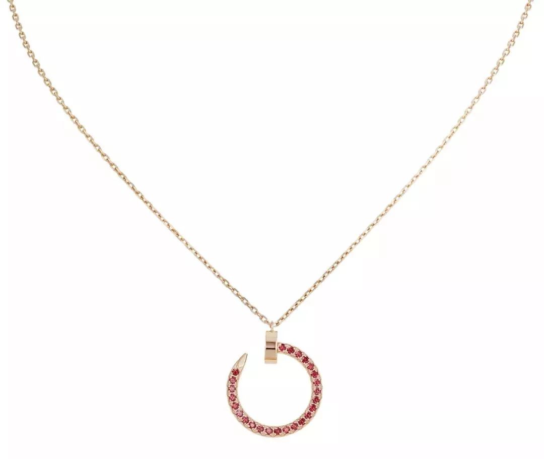 [Angela Jewellery]JUSTE NECKLACE GOLD RED DIAMONDS