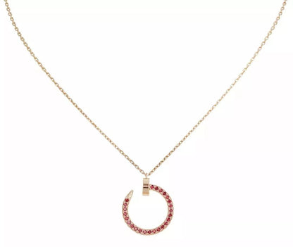[Angela Jewellery]JUSTE NECKLACE GOLD RED DIAMONDS