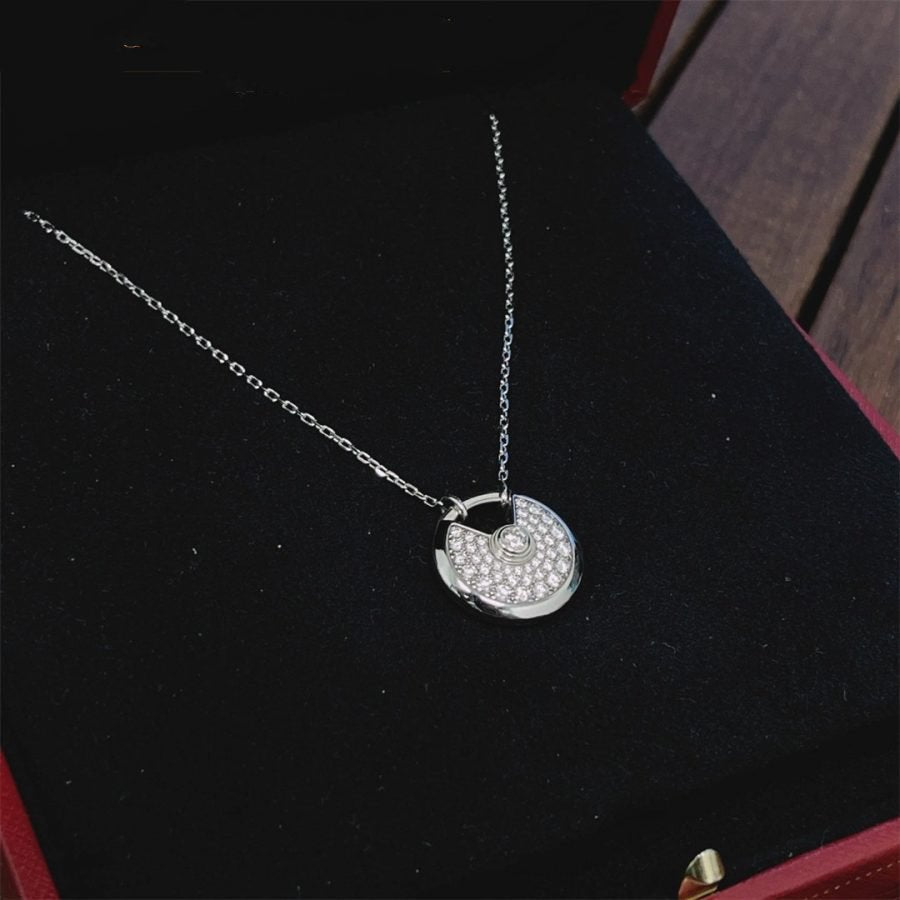 [Angela Jewellery]AMULETTE SILVER FULL DIAMOND NECKLACE