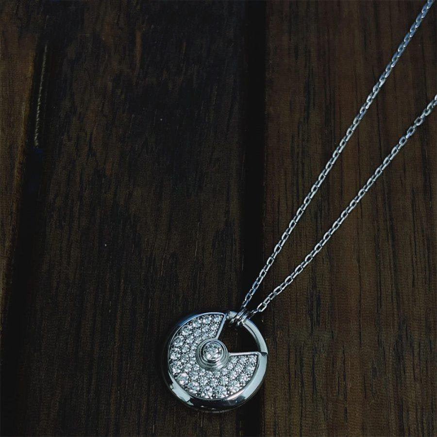 [Angela Jewellery]AMULETTE SILVER FULL DIAMOND NECKLACE