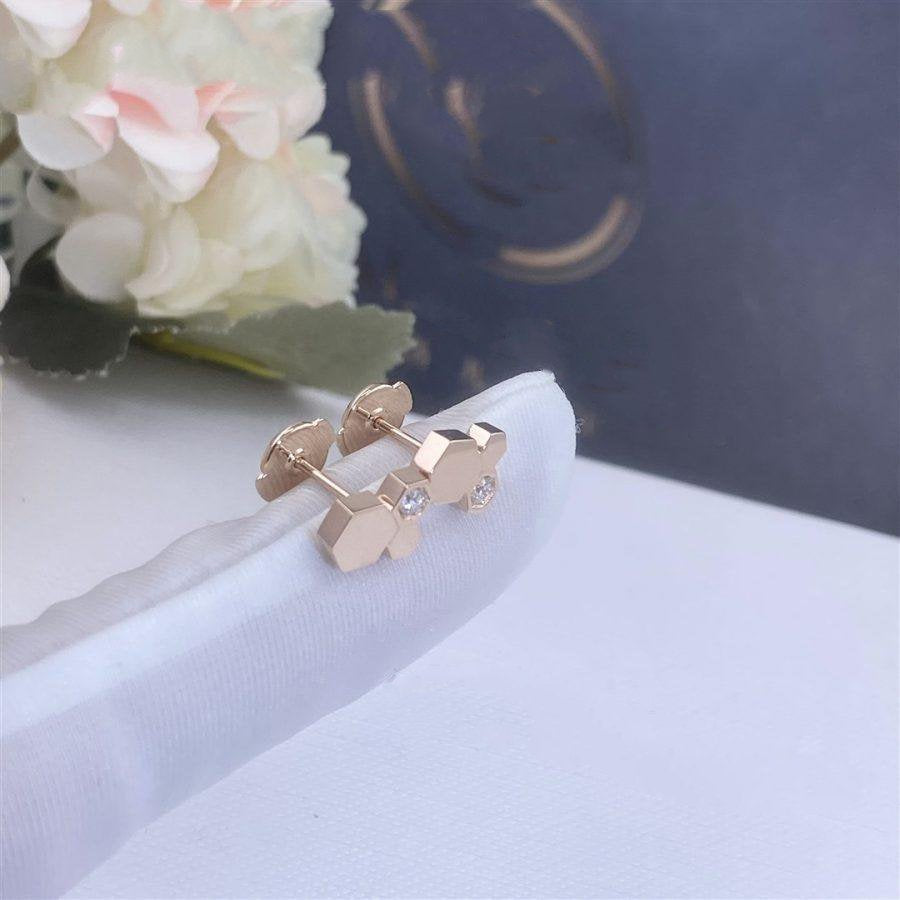 [Angela Jewellery]BEE LOVE PINK GOLD DIAMOND EARRINGS