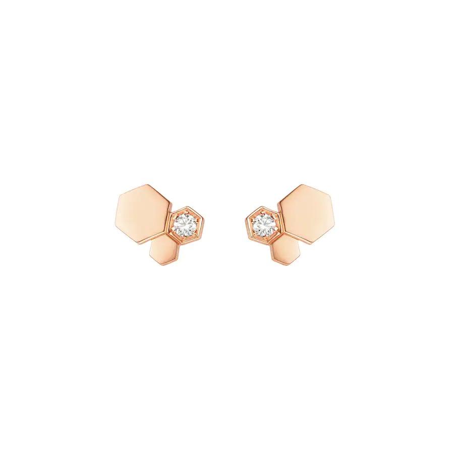 [Angela Jewellery]BEE LOVE PINK GOLD DIAMOND EARRINGS