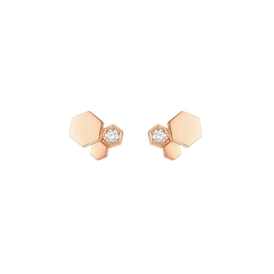 [Angela Jewellery]BEE LOVE PINK GOLD DIAMOND EARRINGS