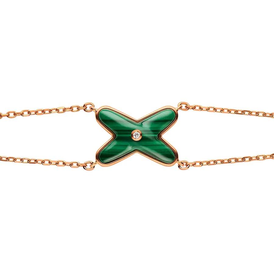 [Angela Jewellery]JEUX BRACELET MALACHITE PINK GOLD 1 DIAMOND