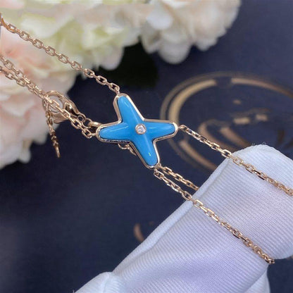 [Angela Jewellery]JEUX BRACELET TURQUOISE PINK GOLD 1 DIAMOND