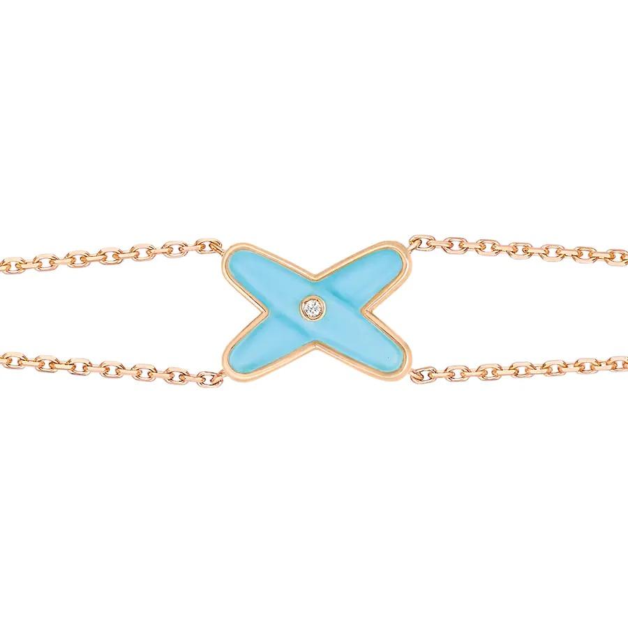 [Angela Jewellery]JEUX BRACELET TURQUOISE PINK GOLD 1 DIAMOND